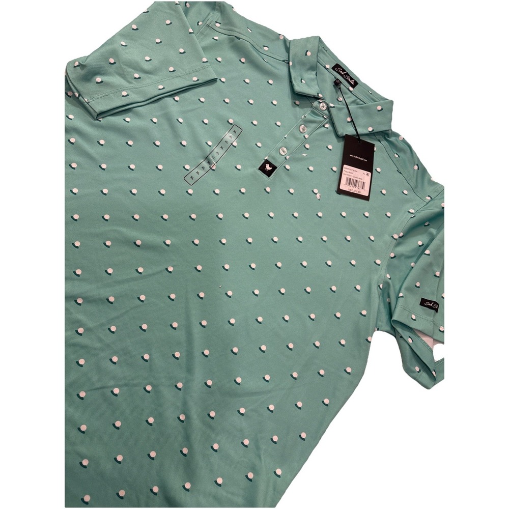 Bad Birdie Pique Golf Polo Aim Point Dusty Jade Men's XL
